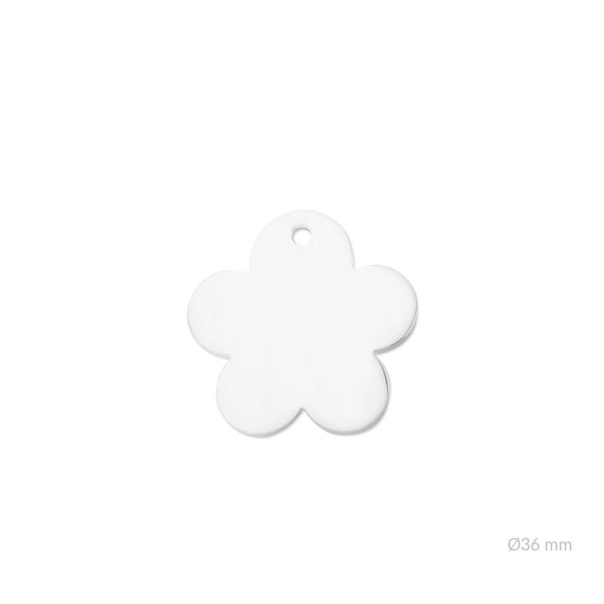 Chapa con forma de flor de Acero | Ø36mm