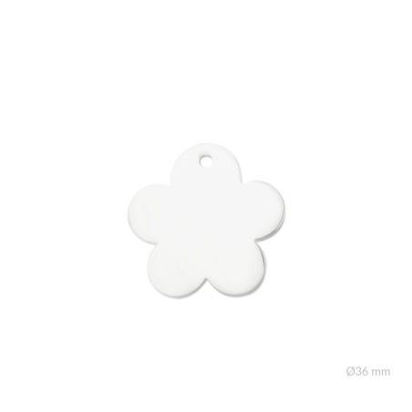 Chapa con forma de flor de Acero | Ø36mm