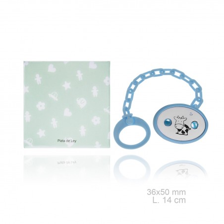 Chupetero de Plata de Ley con pinza de resina