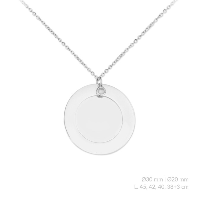 Gargantilla de Plata de Ley para grabar | Ø30 mm