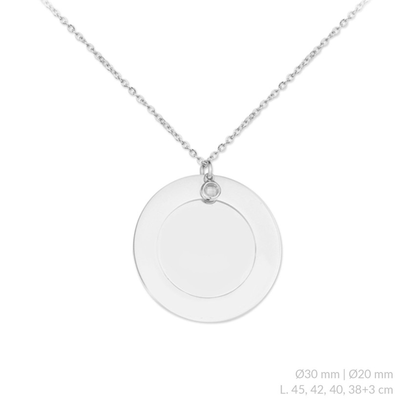 Gargantilla de Plata de Ley para grabar | Ø30 mm