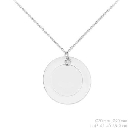 Gargantilla de Plata de Ley para grabar | Ø30 mm