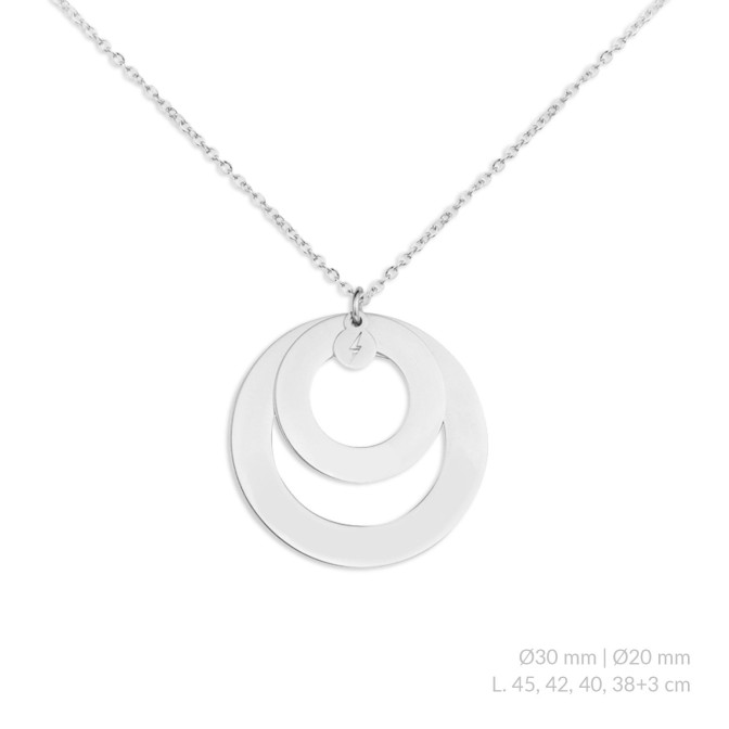 Gargantilla de Plata de Ley para grabar | Ø20 mm - Ø30 mm