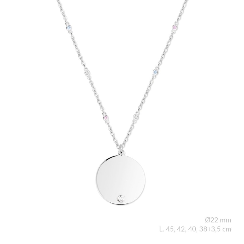 Gargantilla de Plata de Ley para grabar | Ø22 mm