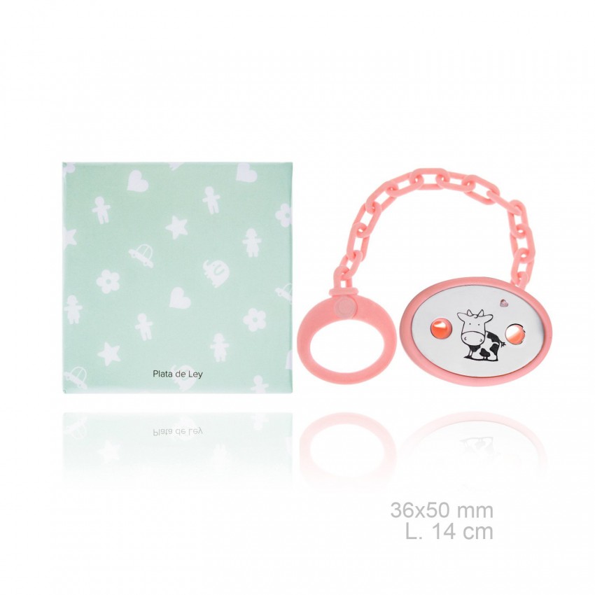 Chupetero de Plata de Ley con pinza de resina