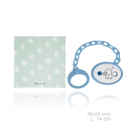 Chupetero de Plata de Ley con pinza de resina