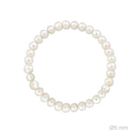 Cuerpo elástico de perlas cultivadas de Ø5 mm
