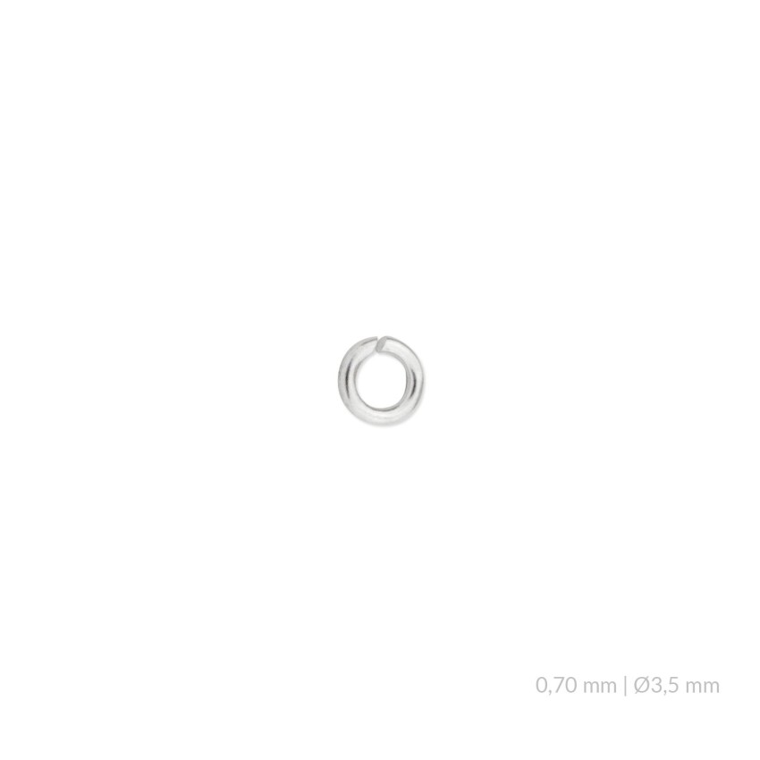 Asa de Plata de Ley abierta de Ø3,5 mm y 0,70 mm de grosor