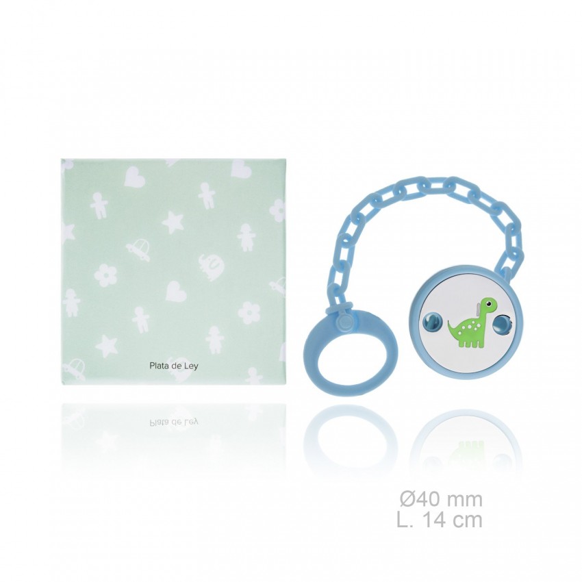 Chupetero de Plata de Ley con pinza de resina