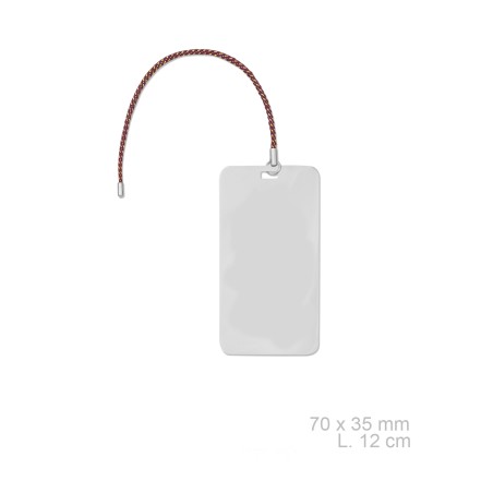 Marcapáginas en Acero con cordón rosa/dorado | 70x35 cm |  L. 12 cm