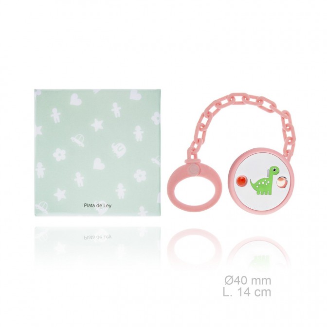 Chupetero de Plata de Ley con pinza de resina