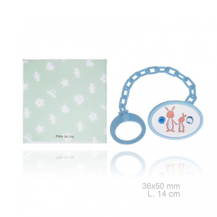 Chupetero de Plata de Ley con pinza de resina