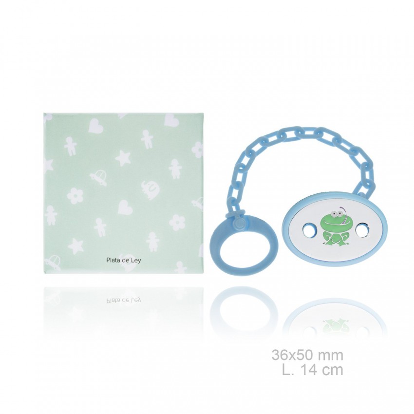 Chupetero de Plata de Ley con pinza de resina