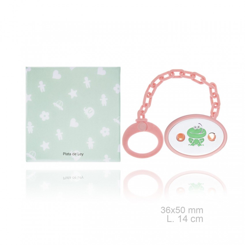 Chupetero de Plata de Ley con pinza de resina