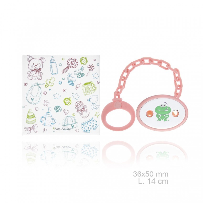 Chupetero de Plata de Ley con pinza de resina