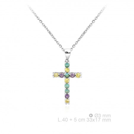 Gargantilla de Plata de Ley y circonitas