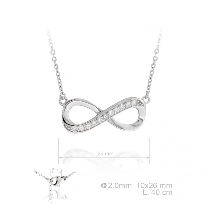 Gargantilla de Plata de Ley y circonitas