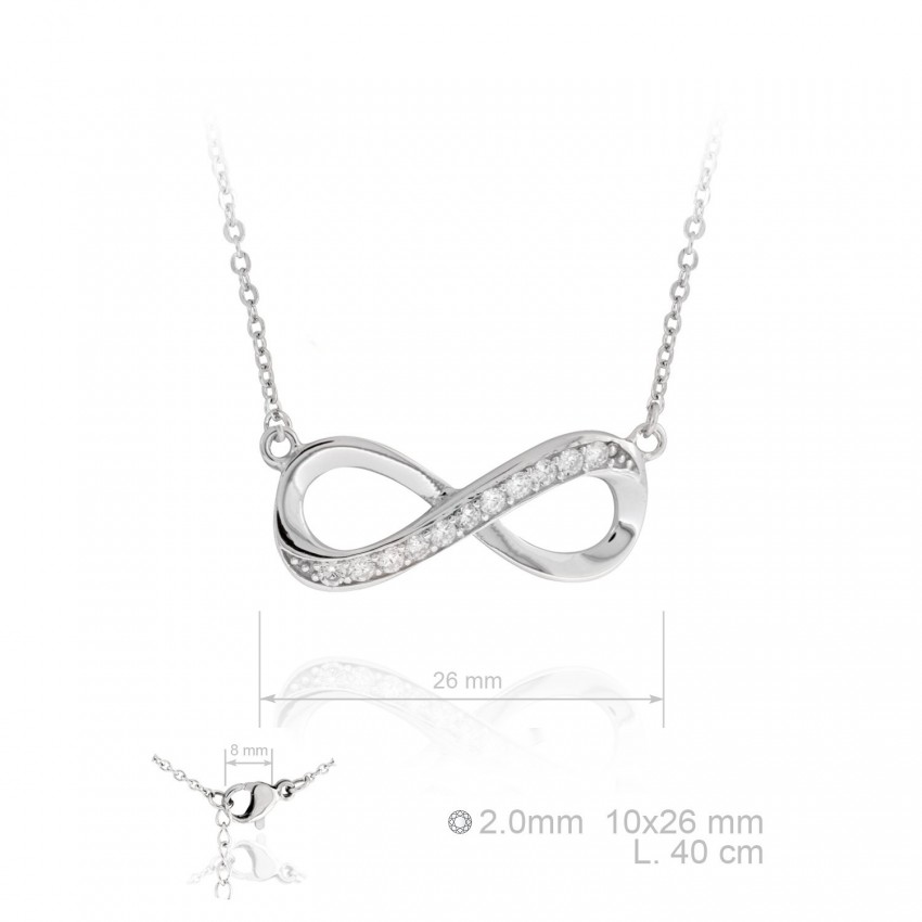 Gargantilla de Plata de Ley y circonitas