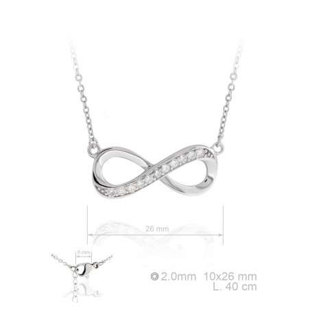 Gargantilla de Plata de Ley y circonitas