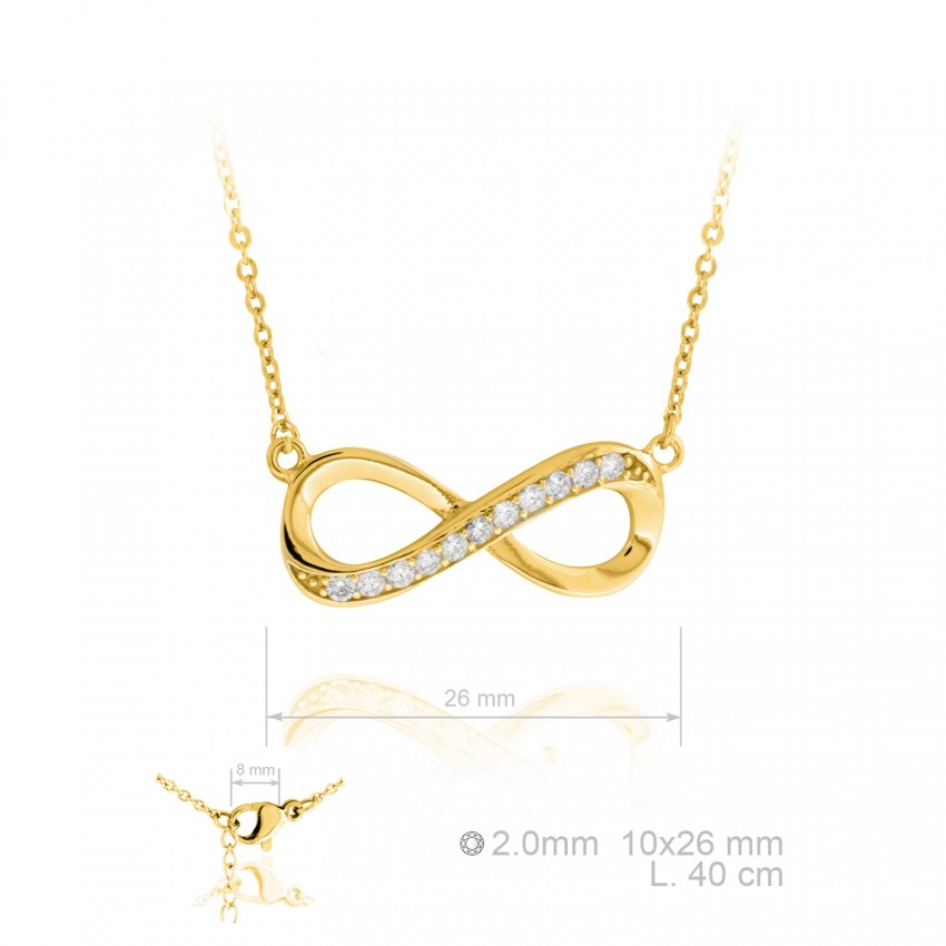 Gargantilla de Plata de Ley y circonitas