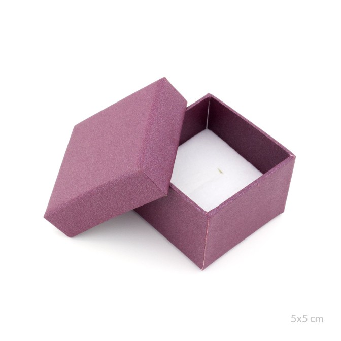 Caja morada para anillo | 5x5 cm
