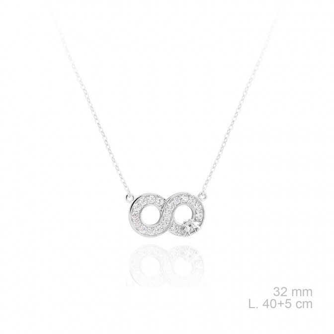 Gargantilla de Plata de Ley y circonitas