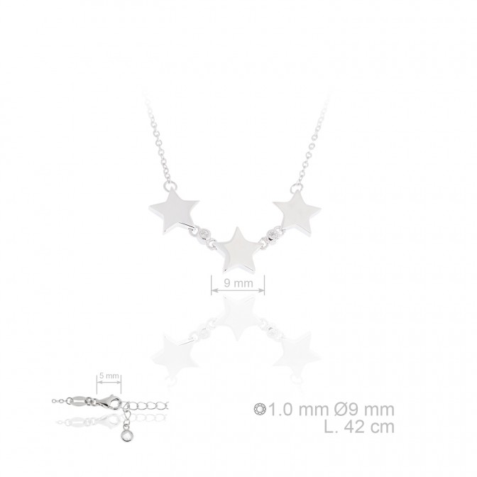 Gargantilla de Plata de Ley y circonitas