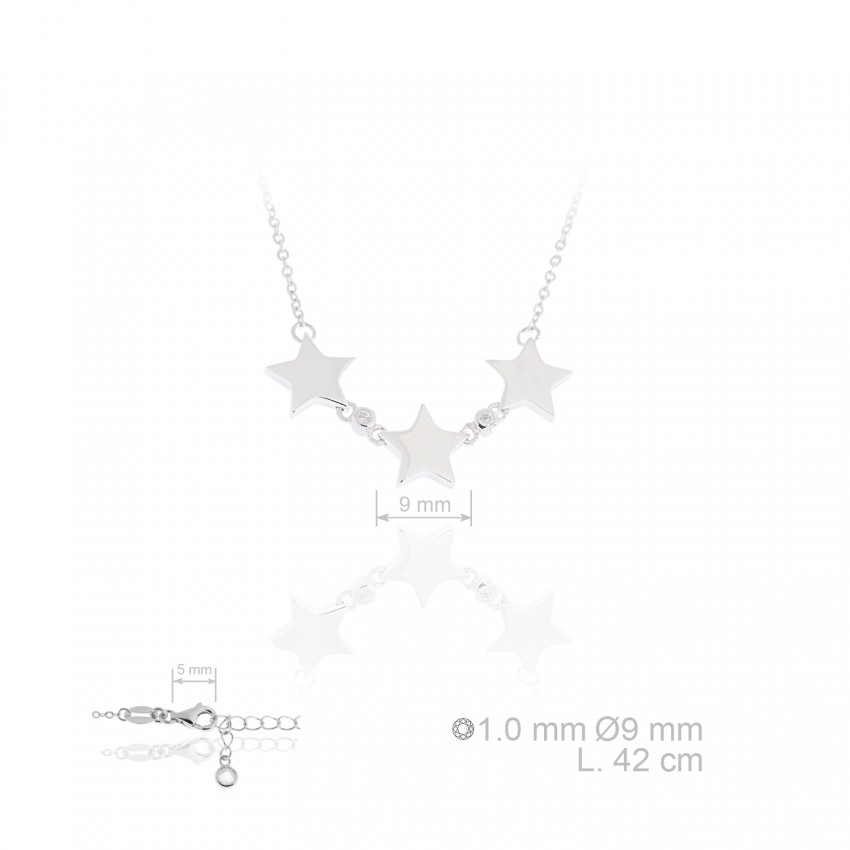 Gargantilla de Plata de Ley y circonitas