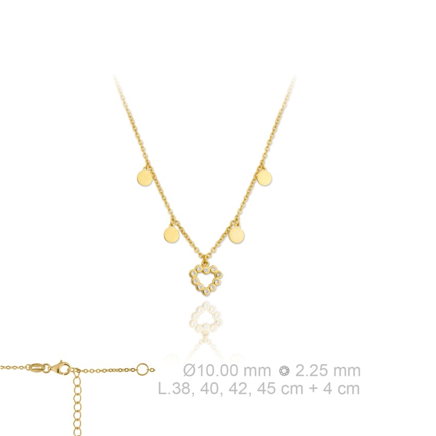 Gargantilla de Plata de Ley y circonitas