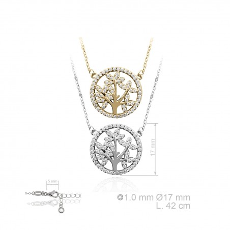 Gargantilla de Plata de Ley y circonitas