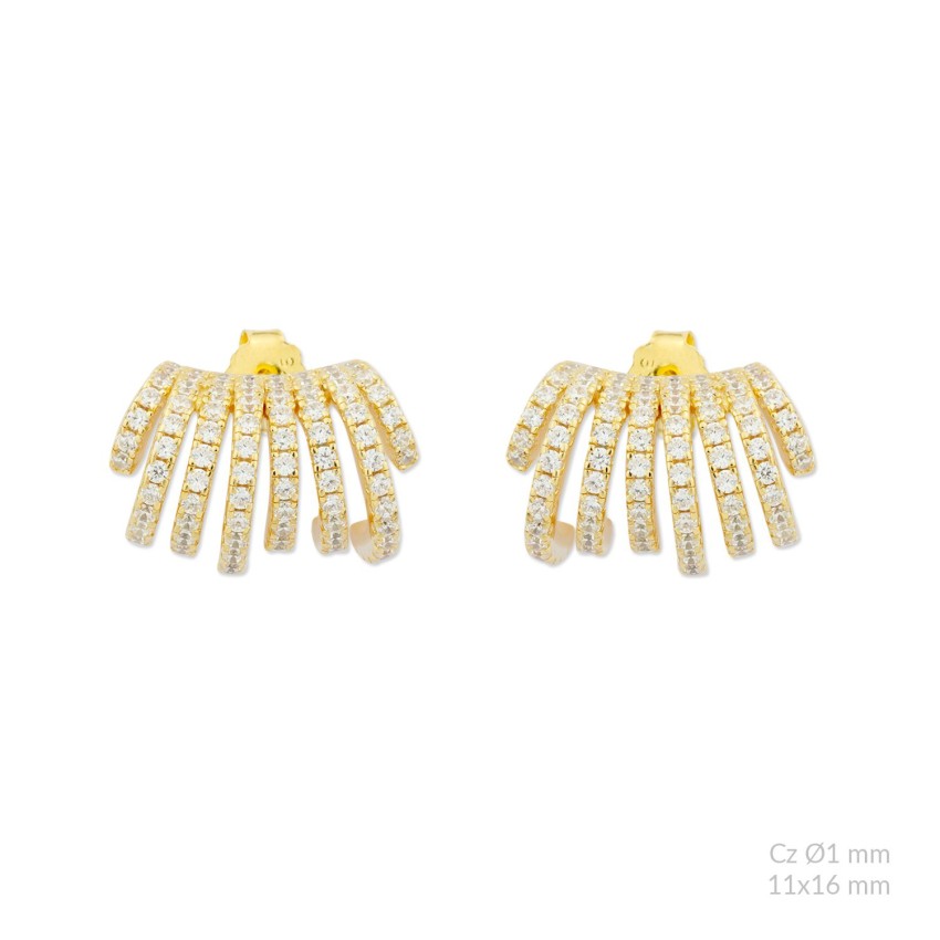 Pendientes de Plata de Ley con circonitas