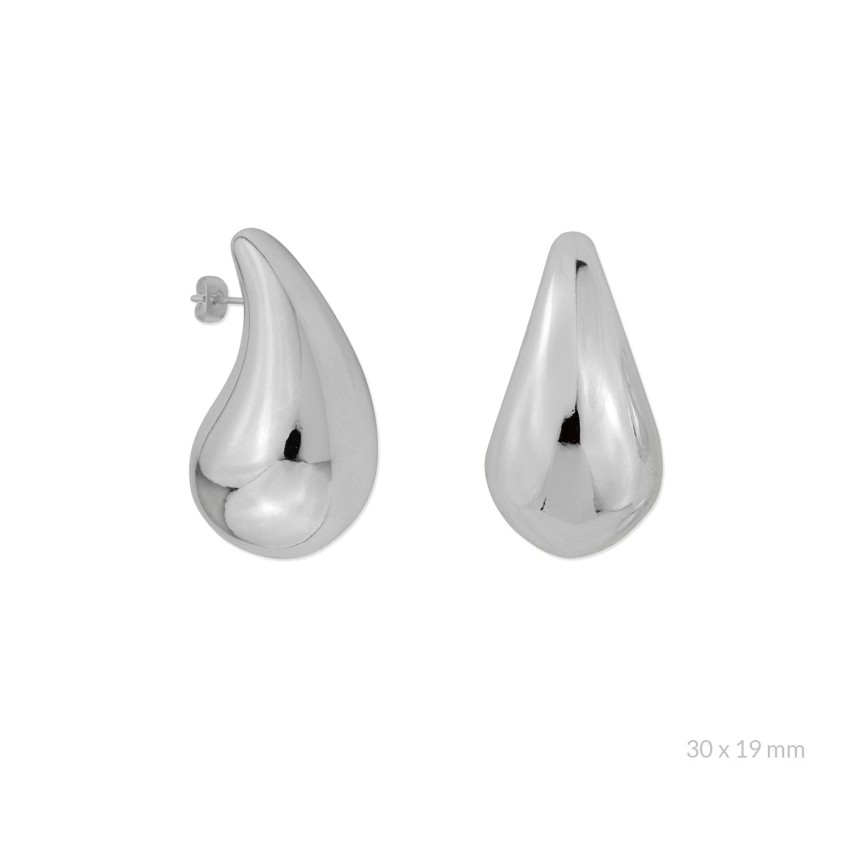 Pendientes de Plata de Ley | 30x19 mm