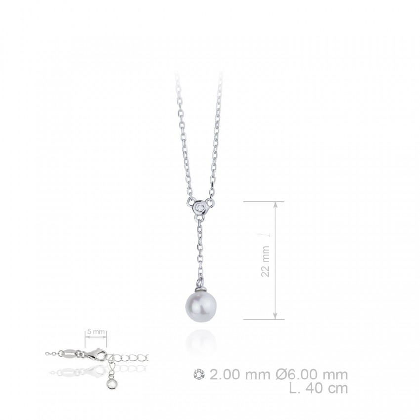 Gargantilla de Plata de Ley y circonitas