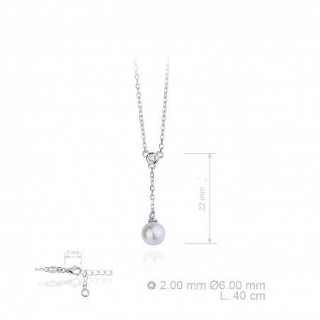 Gargantilla de Plata de Ley y circonitas