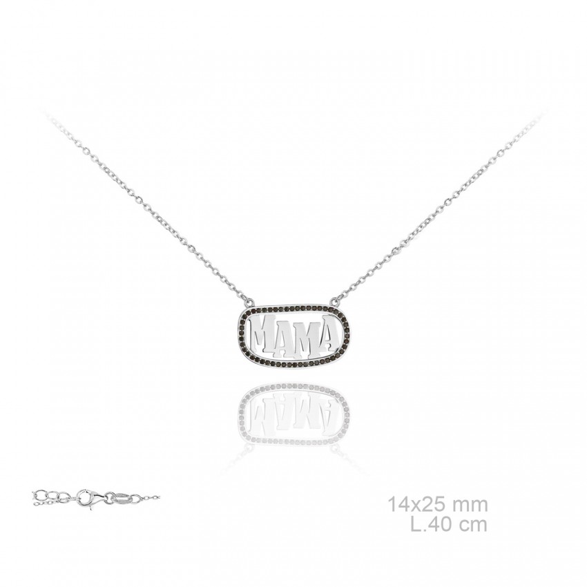 Gargantilla de Plata de Ley y circonitas