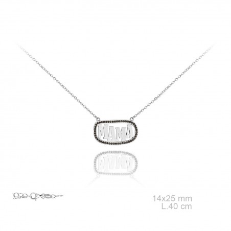 Gargantilla de Plata de Ley y circonitas