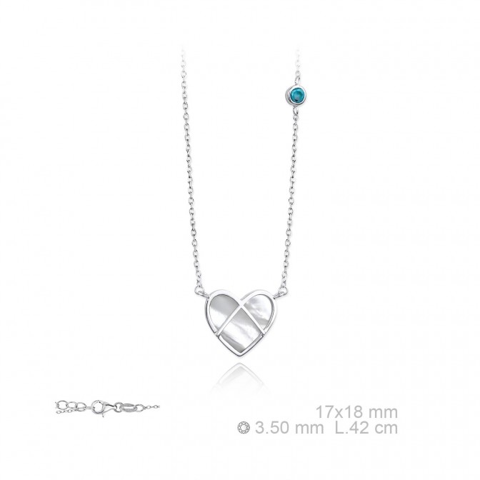 Gargantilla de Plata de Ley y circonitas