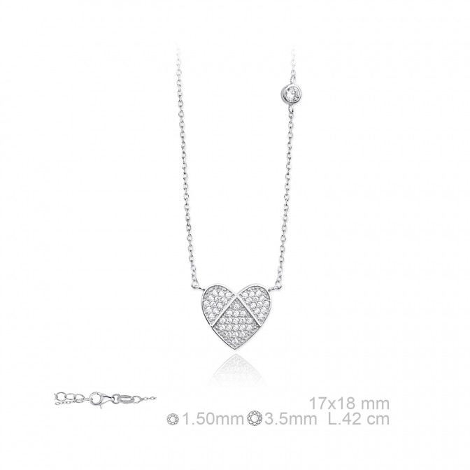 Gargantilla de Plata de Ley y circonitas