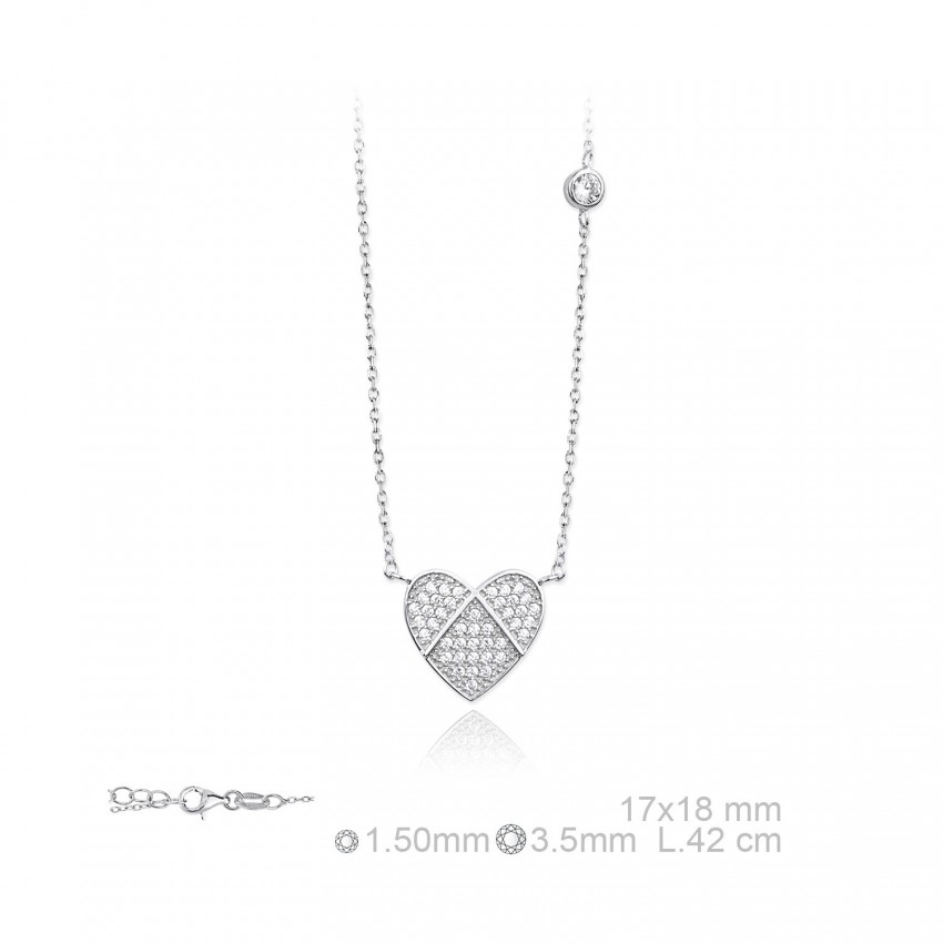 Gargantilla de Plata de Ley y circonitas