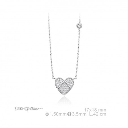 Gargantilla de Plata de Ley y circonitas