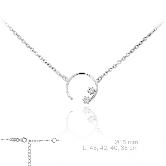 Gargantilla de Plata de Ley y circonitas