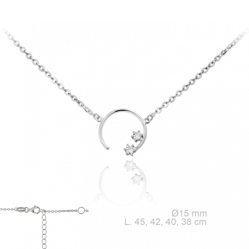 Gargantilla de Plata de Ley y circonitas