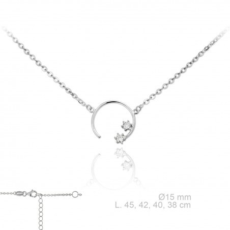 Gargantilla de Plata de Ley y circonitas