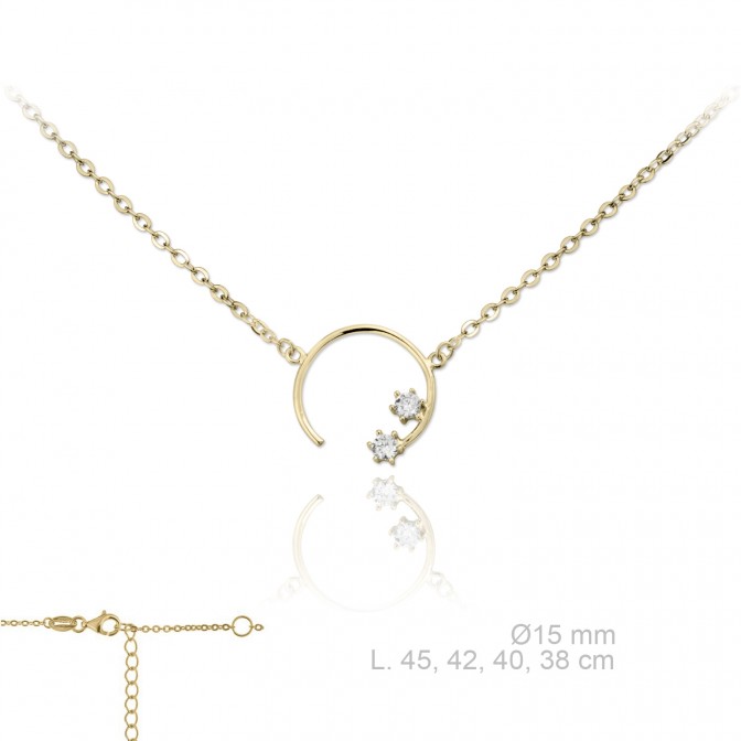 Gargantilla de Plata de Ley y circonitas