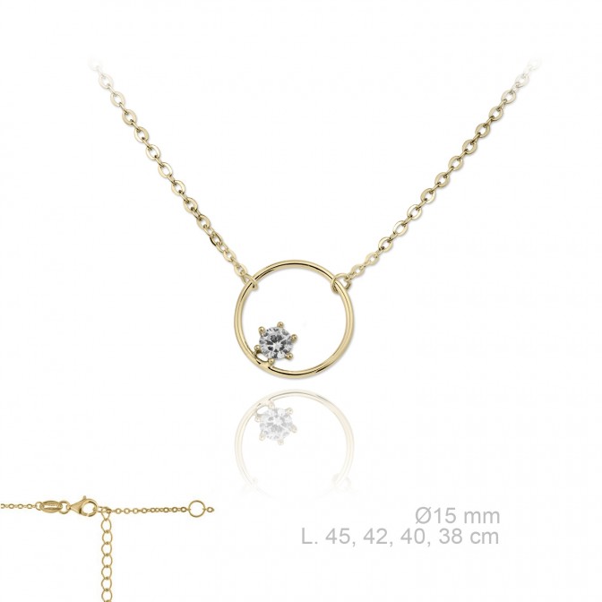 Gargantilla de Plata de Ley y circonitas