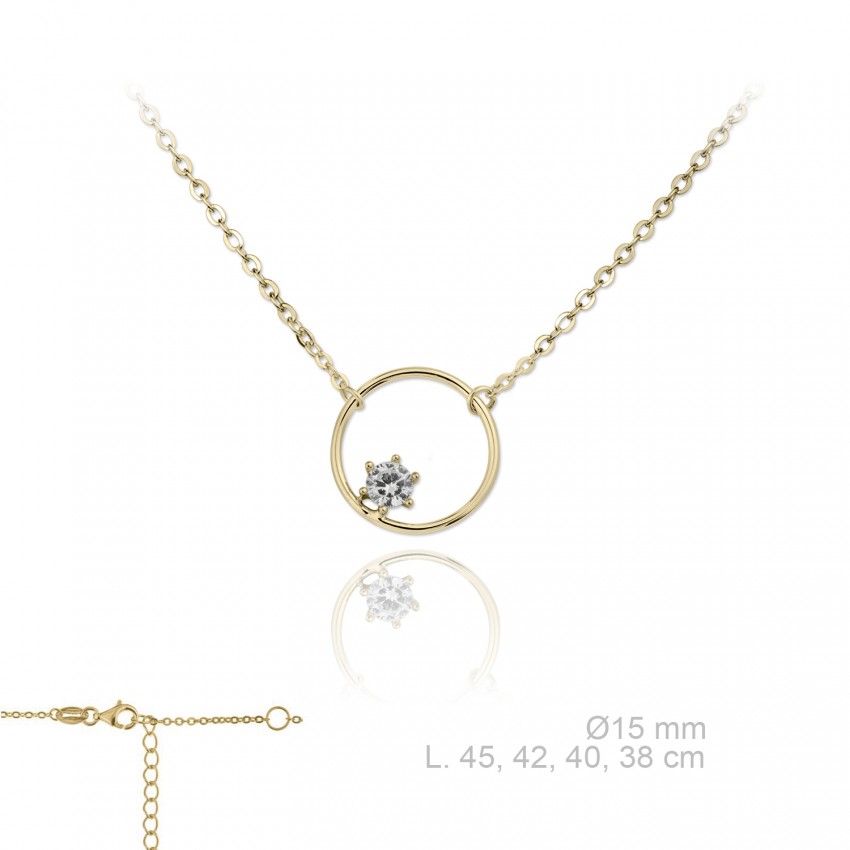 Gargantilla de Plata de Ley y circonitas