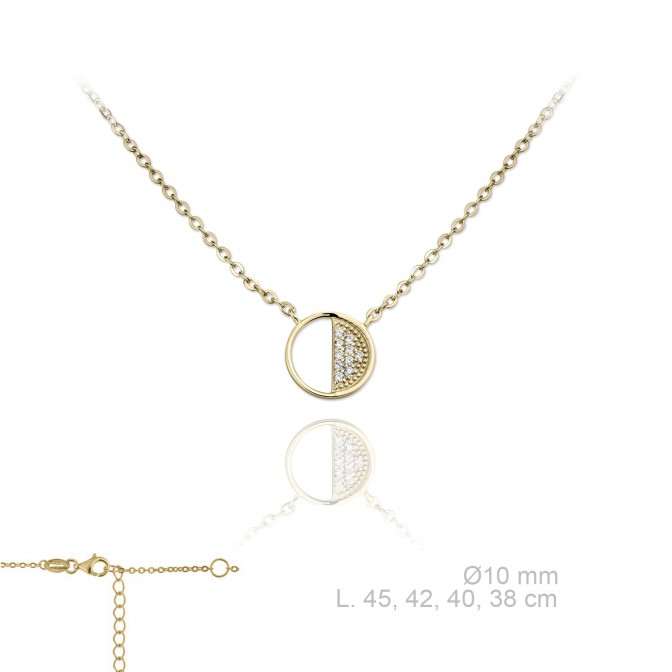 Gargantilla de Plata de Ley y circonitas