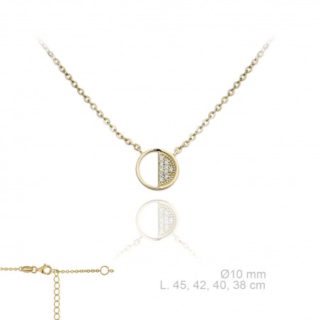 Gargantilla de Plata de Ley y circonitas