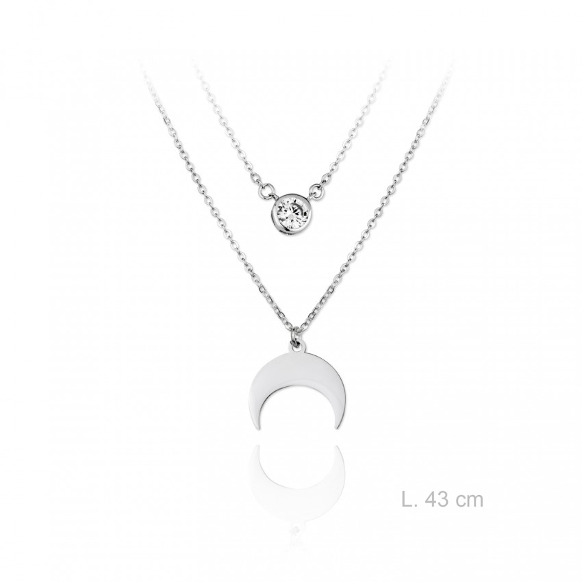 Gargantilla de Plata de Ley y circonitas