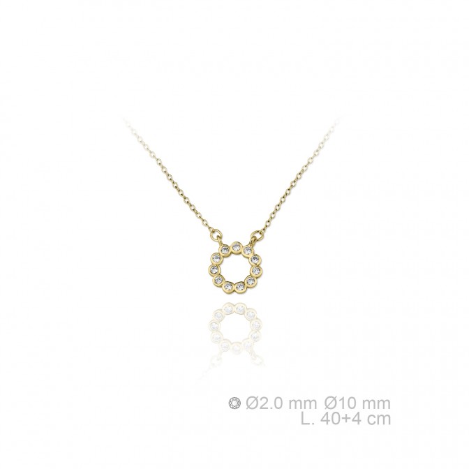 Gargantilla de Plata de Ley y circonitas